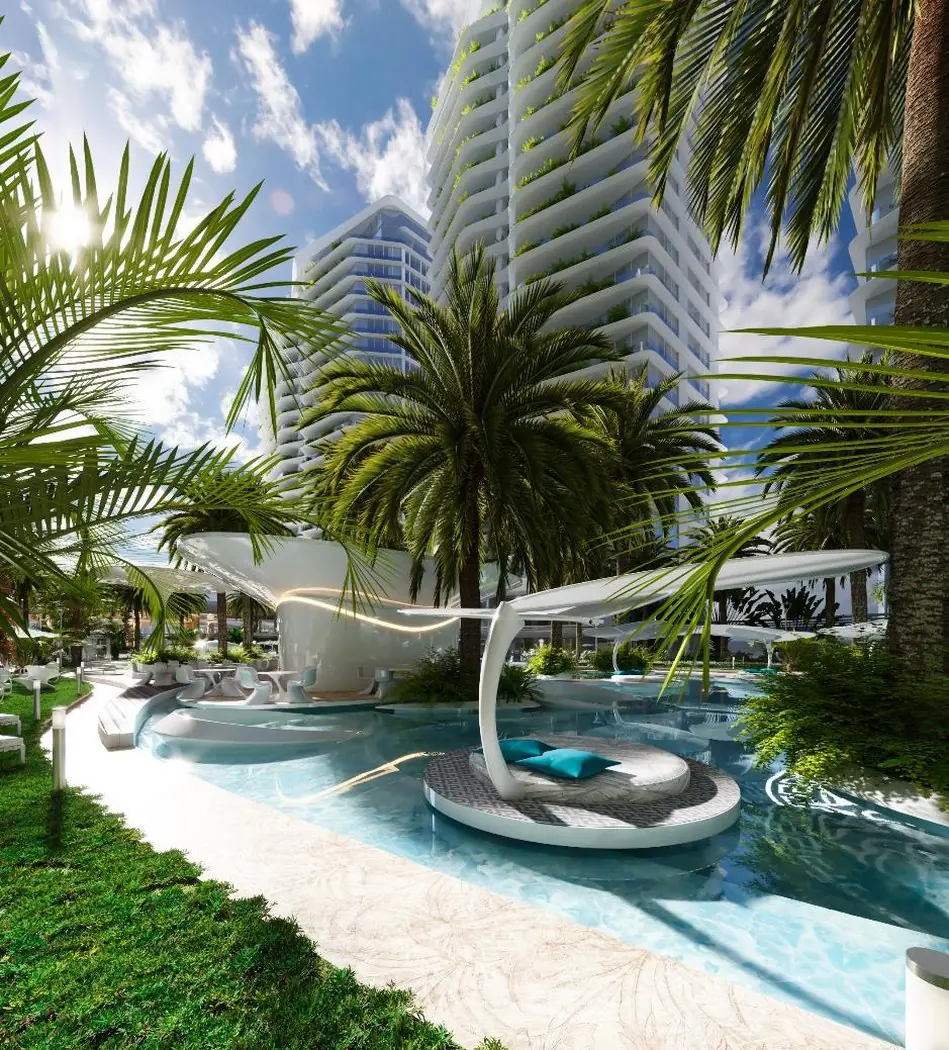Aqua Pavilion: swimming pools and rest areas