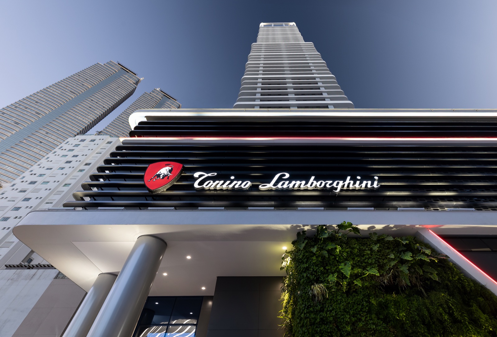 Completed Tonino Lamborghini Residences tower in Barra Sul, Balneário Camboriú