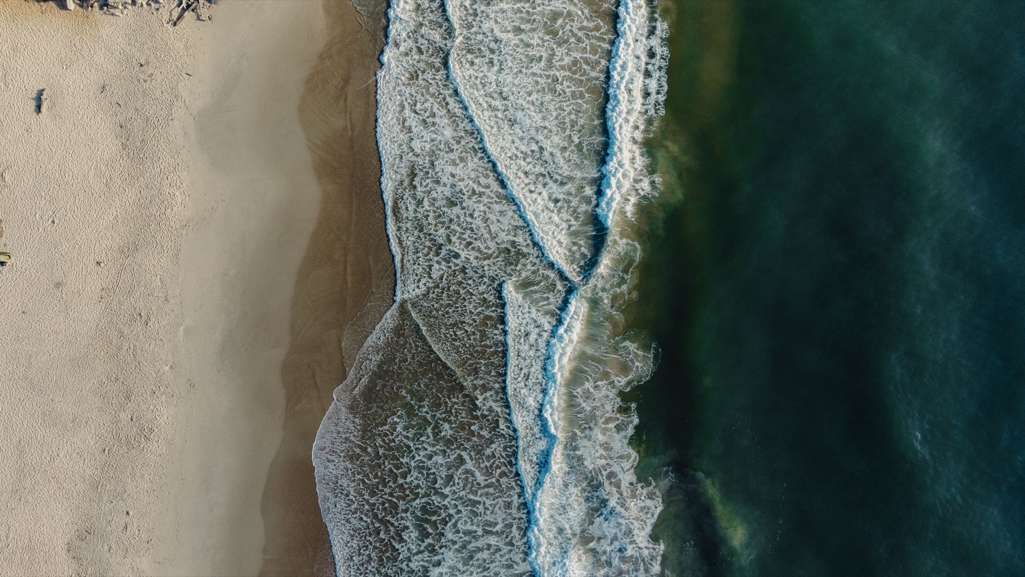 The Praia Brava Norte cove, its breaking waves and untouched hillside vegetation